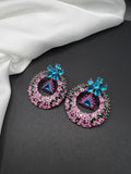 AndQ Christmas Wreath Zircon Embedded Earrings