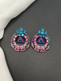AndQ Christmas Wreath Zircon Embedded Earrings