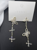 AndQ Butterfly Zircon Embedded Earrings