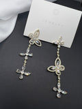 AndQ Butterfly Zircon Embedded Earrings