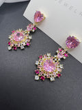 AndQ Sweet Pink Hearts Princess Earrings