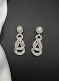 AndQ Ribbon Knot Zircon Embedded Earrings