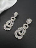 AndQ Ribbon Knot Zircon Embedded Earrings