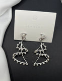 AndQ Spinning Ballet Zircon Embedded with Pearls Earrings