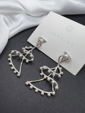 AndQ Spinning Ballet Zircon Embedded with Pearls Earrings