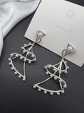 AndQ Spinning Ballet Zircon Embedded with Pearls Earrings