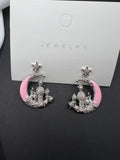 AndQ Designer Fantasy Star Moon Castle Earrings