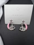 AndQ Designer Fantasy Star Moon Castle Earrings