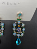 AndQ Parrot Bird Zircon Embedded Earringd