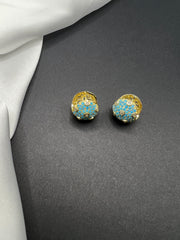 AndQ Turquoise Embedded Studs Earrings