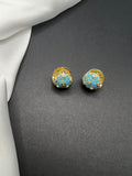 AndQ Turquoise Embedded Studs Earrings