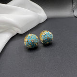 AndQ Turquoise Embedded Studs Earrings