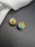AndQ Turquoise Embedded Studs Earrings