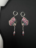 AndQ Enamel Butterflies Pendants Earrings