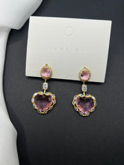 AndQ Pink Jelly Heart Earrings