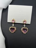 AndQ Pink Jelly Heart Earrings