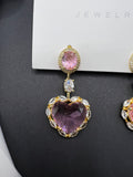 AndQ Pink Jelly Heart Earrings