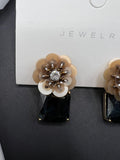 AndQ Handmade Flower and Zircon Earrings