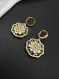 AndQ Zircon Embedded Swivel Earrings