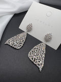 AndQ Cloth Zircon Embedded Earrings