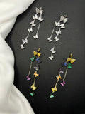 AndQ Dancing Butterflies Zircon Embedded Tassel Earrings