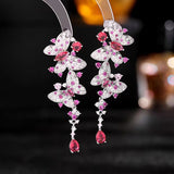 AndQ 【Dancing Butterfly】Zircon Dancing Butterfly Earrings